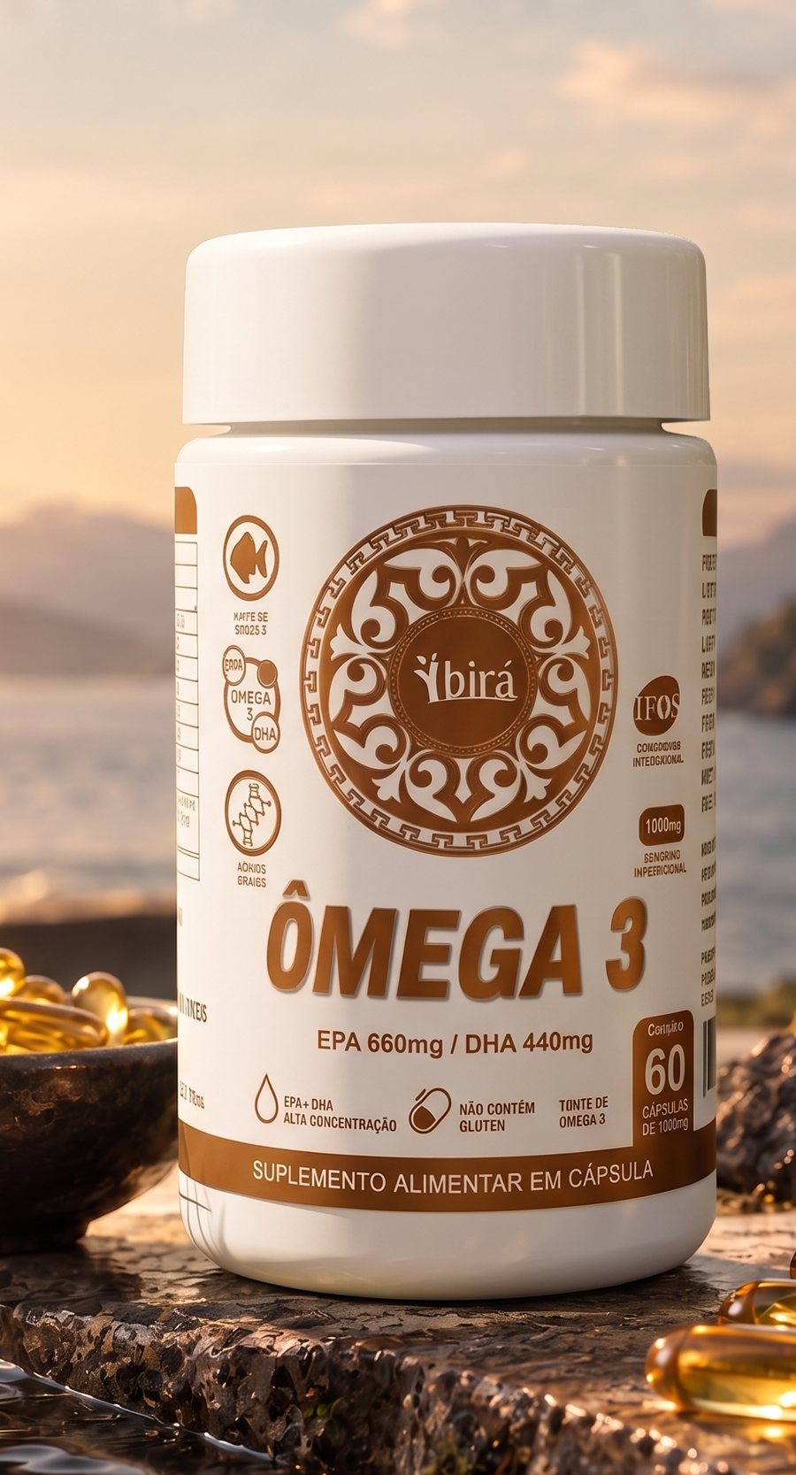 Frasco de Ômega 3 Ybirá